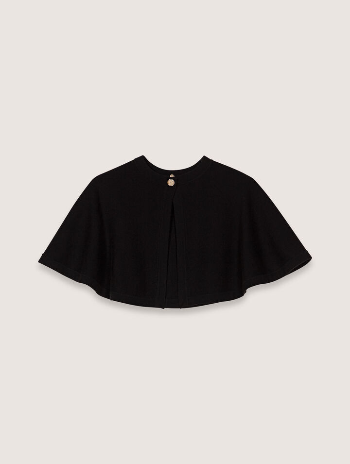 Robe maille 2-en-1 cape amovible