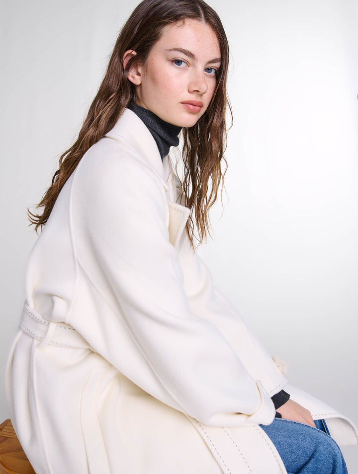 Manteau mi-long double face
