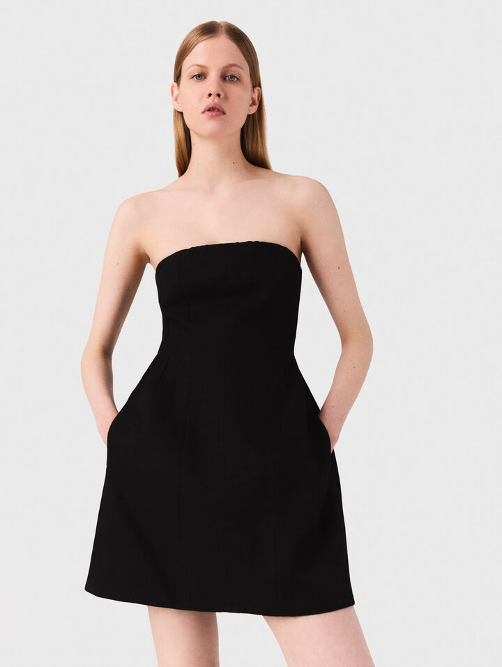 Robe bustier courte en lin