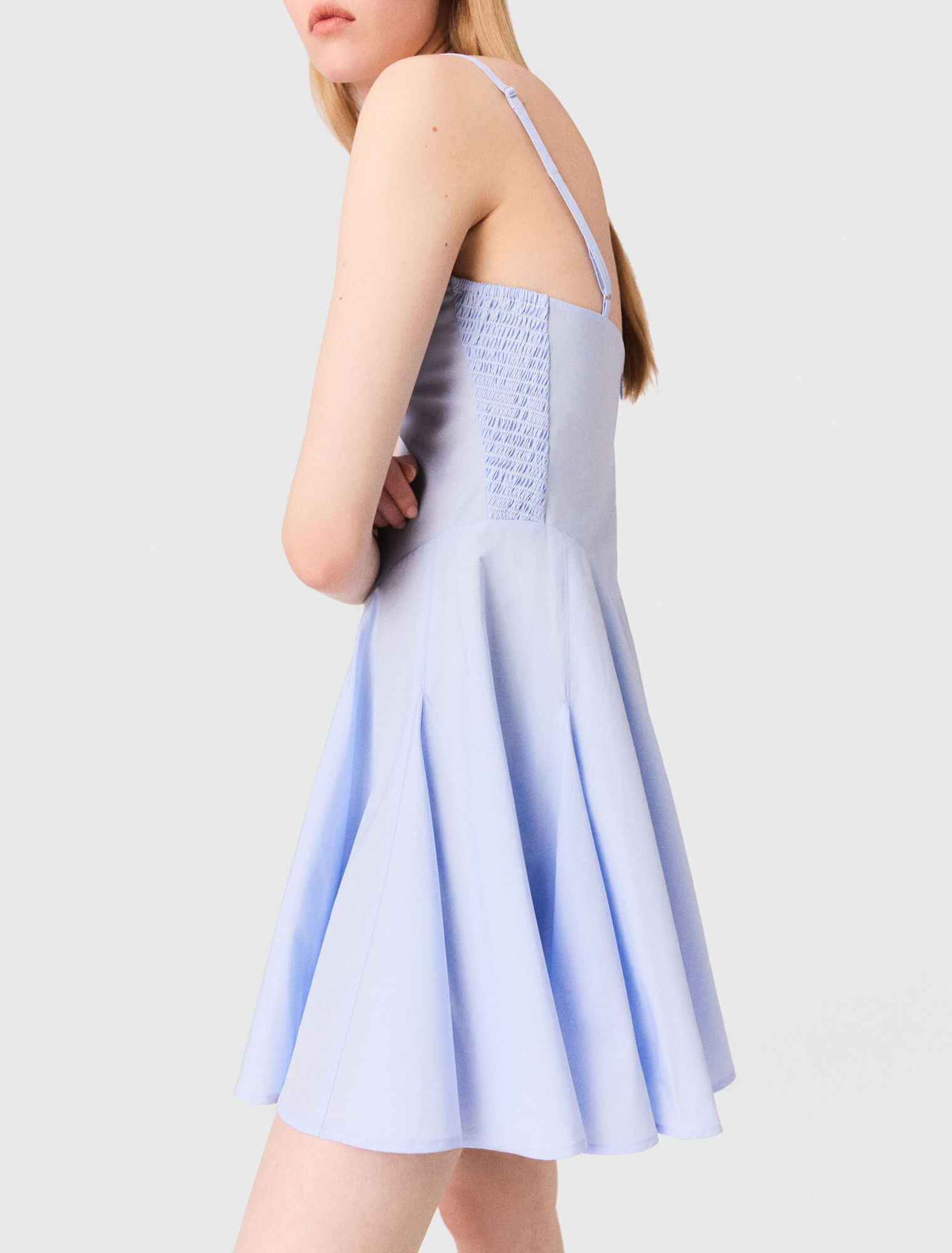 Robe babydoll court en coton