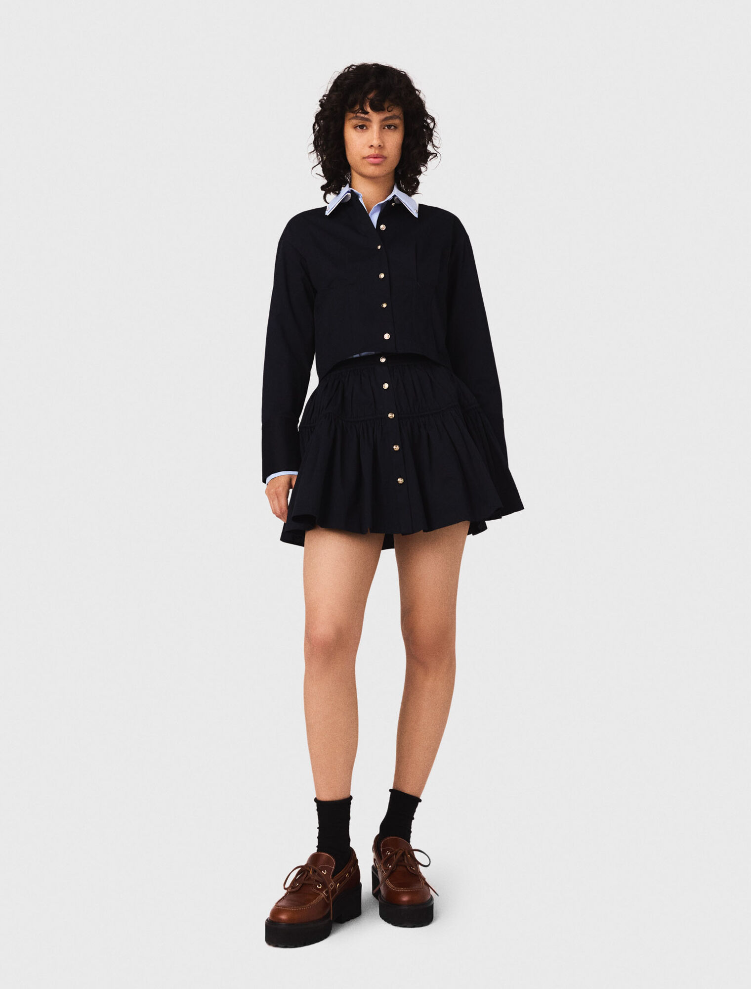 Jupe courte à taille élastique