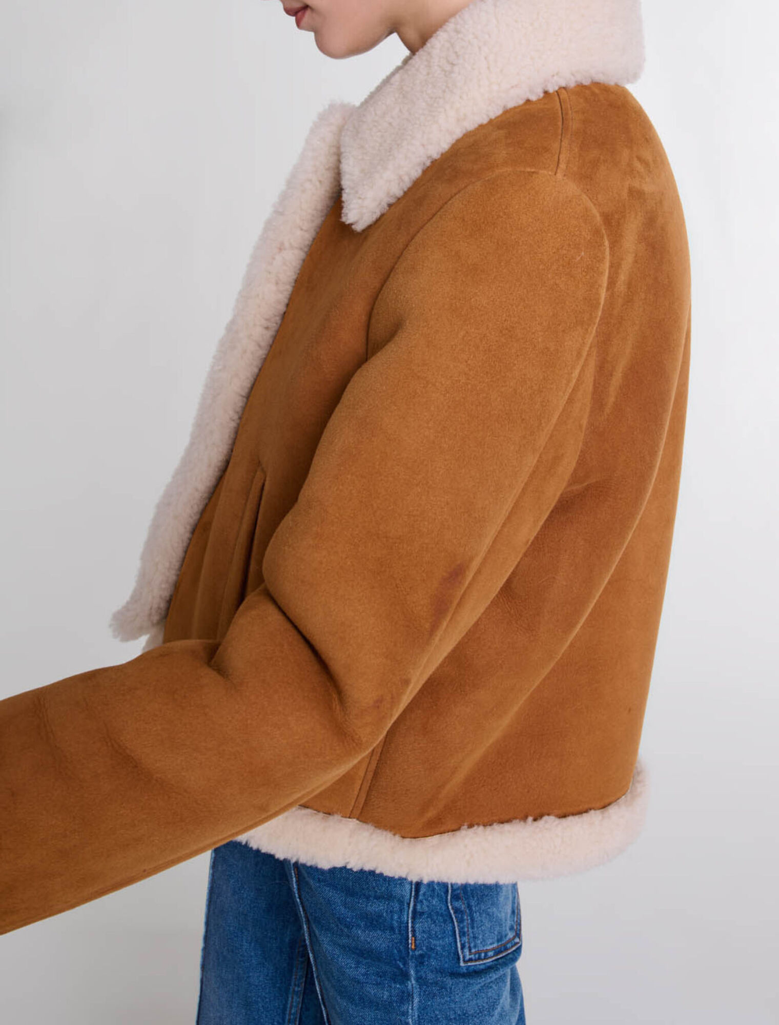 Manteau fourr&eacute; effet mouton