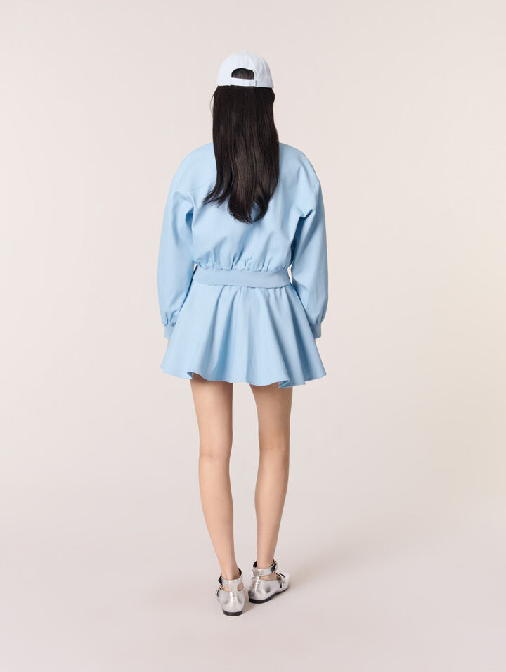 Blouson bomber court en denim