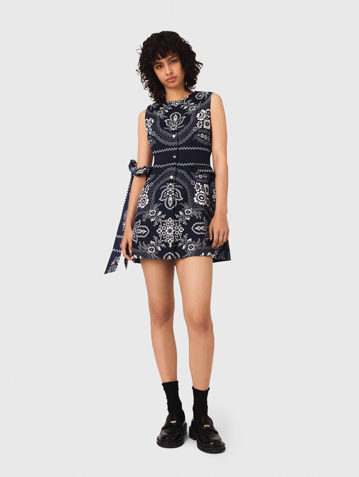 Robe droite imprimée