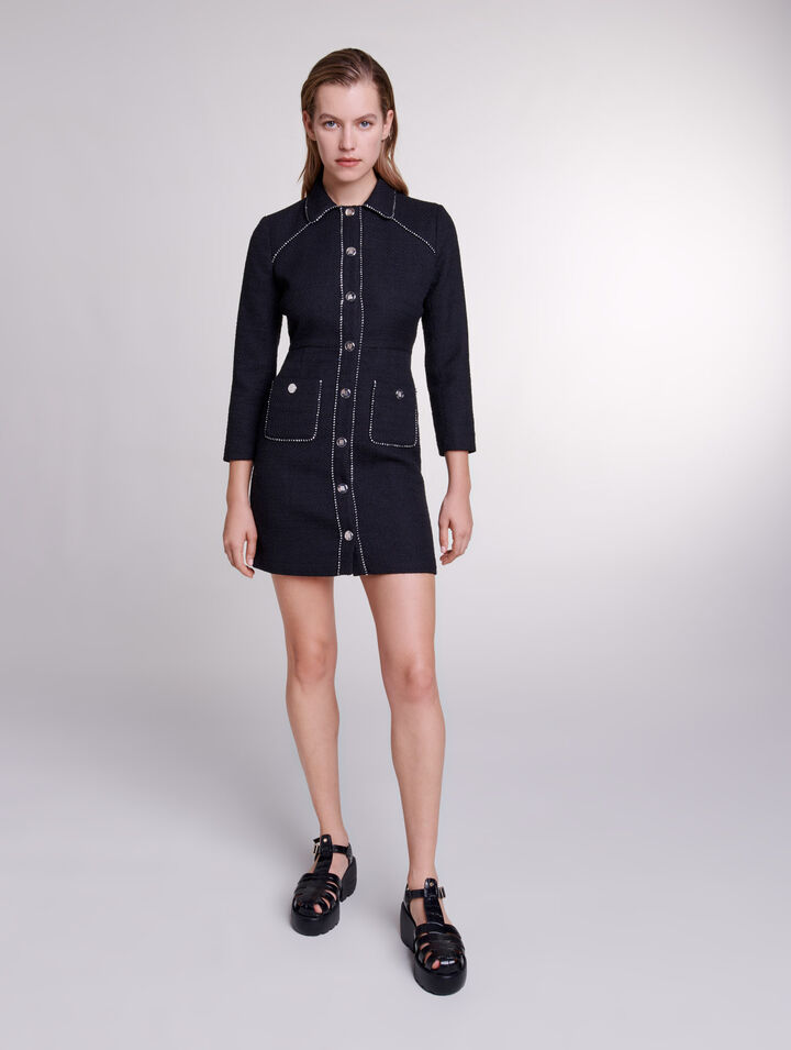 Robe courte en tweed