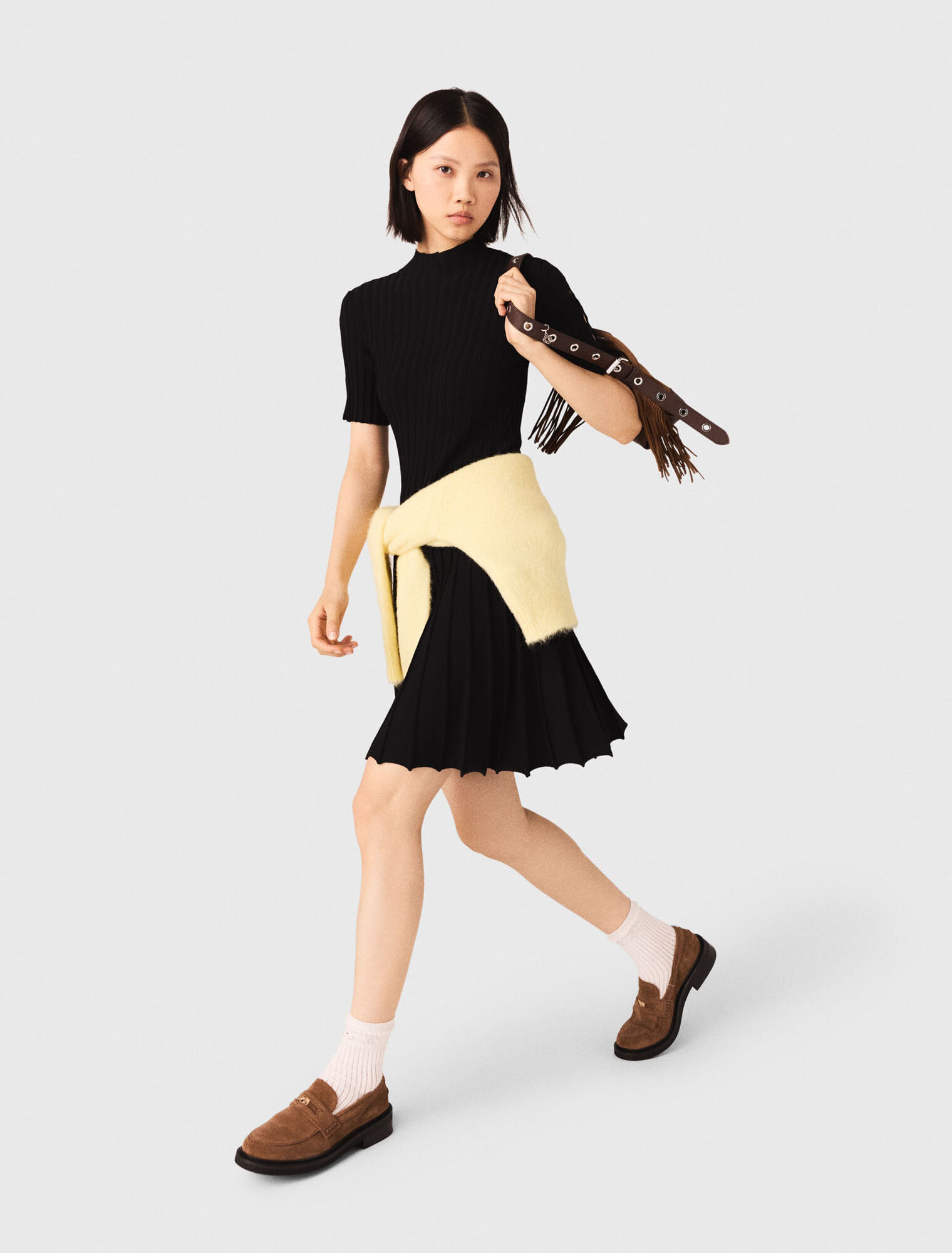 Robe courte en maille