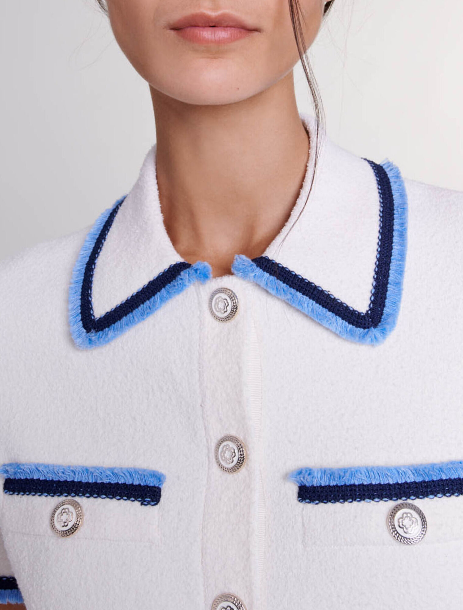 Robe courte en maille bouclette