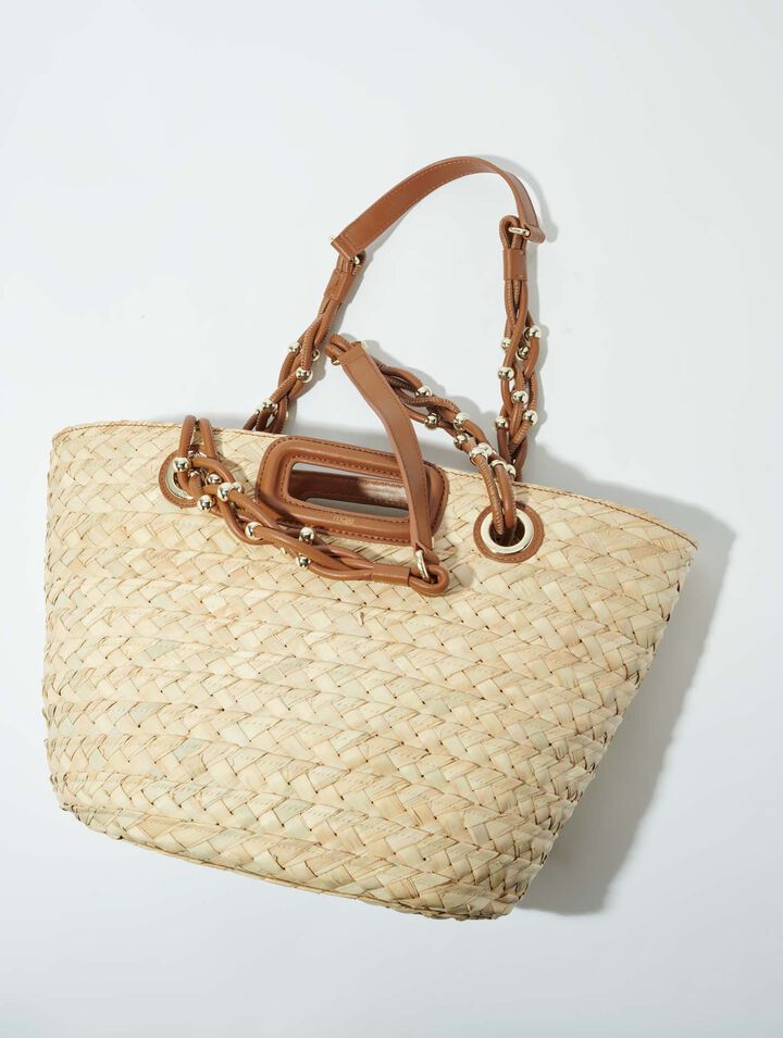 Panier tressé effet raphia