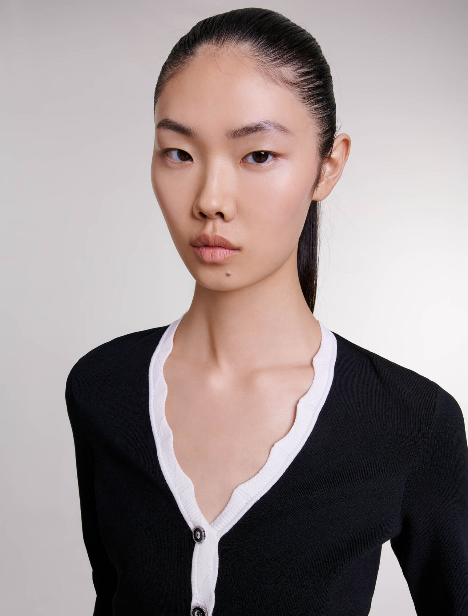 Cardigan bicolore