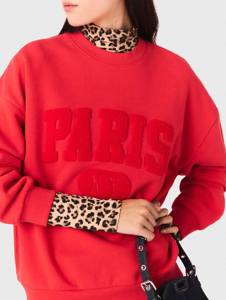 Sweatshirt avec lettrage PARIS NY