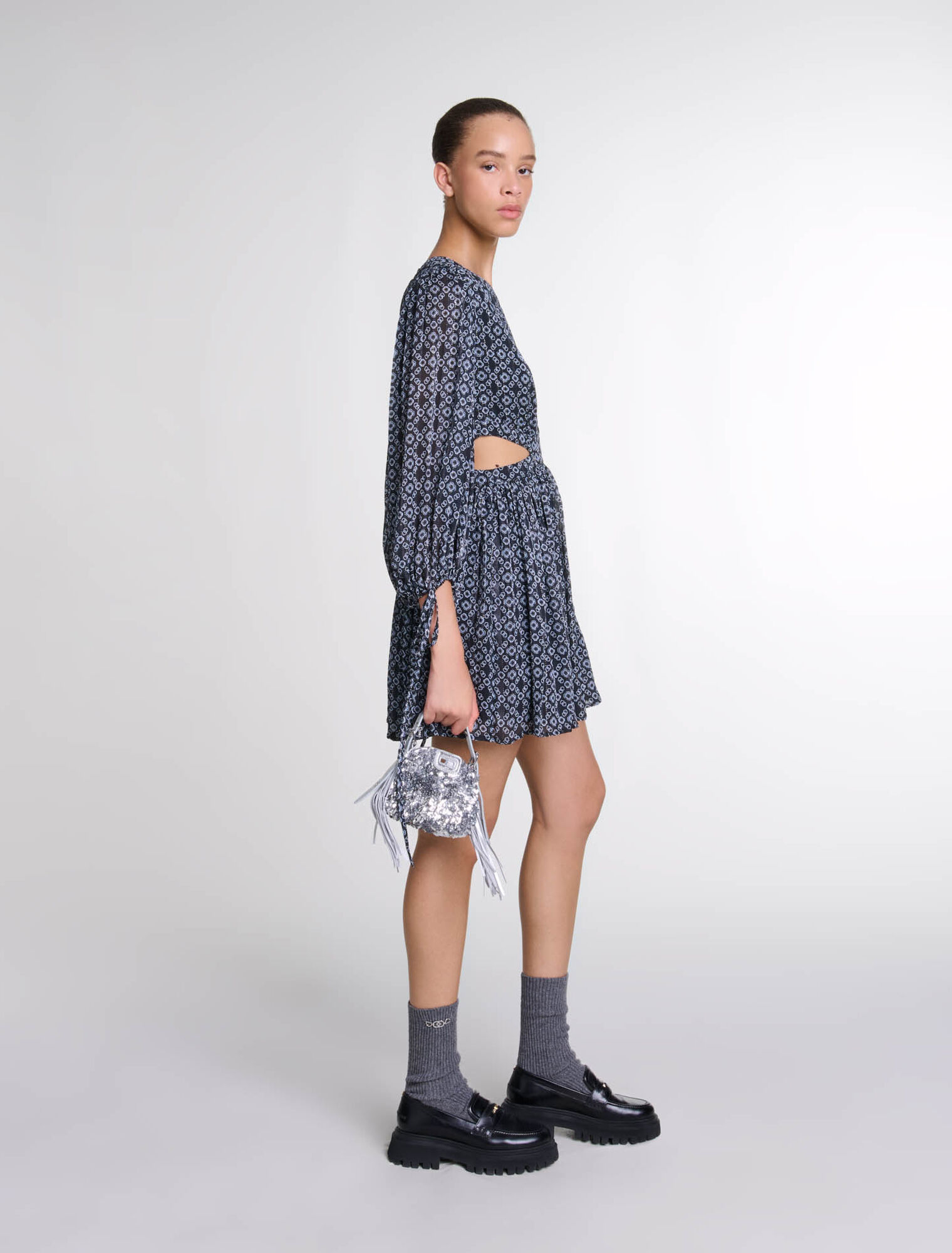 Robe courte imprimé Clover