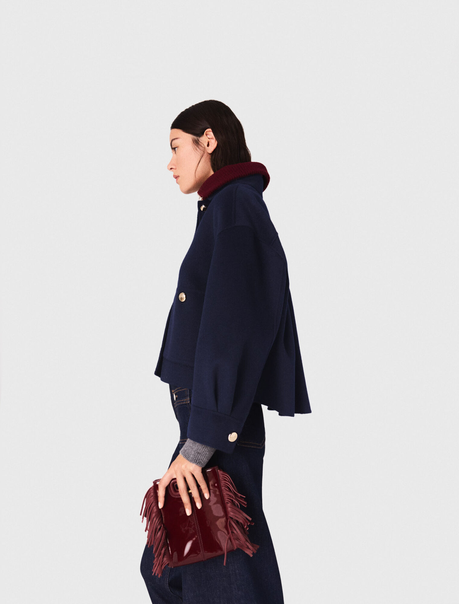 Veste courte en laine