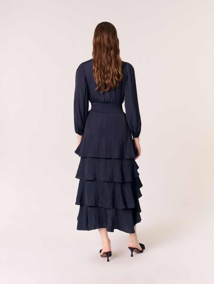 Robe longue à volants