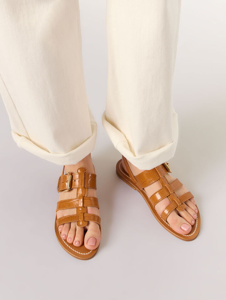 Sandales plates en cuir K.Jacques