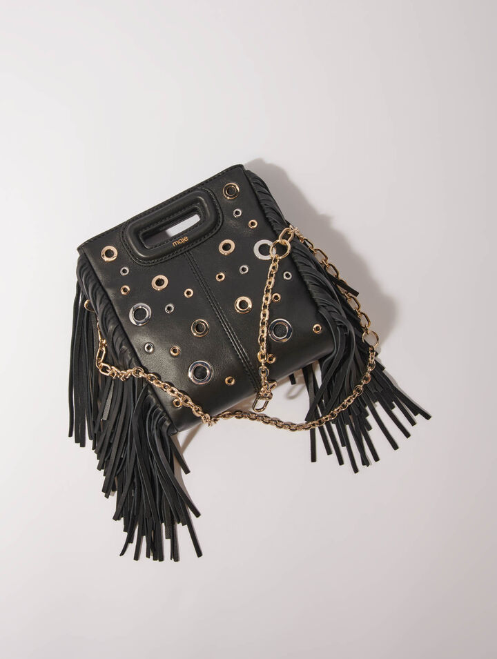 Sac M mini en cuir et œillets