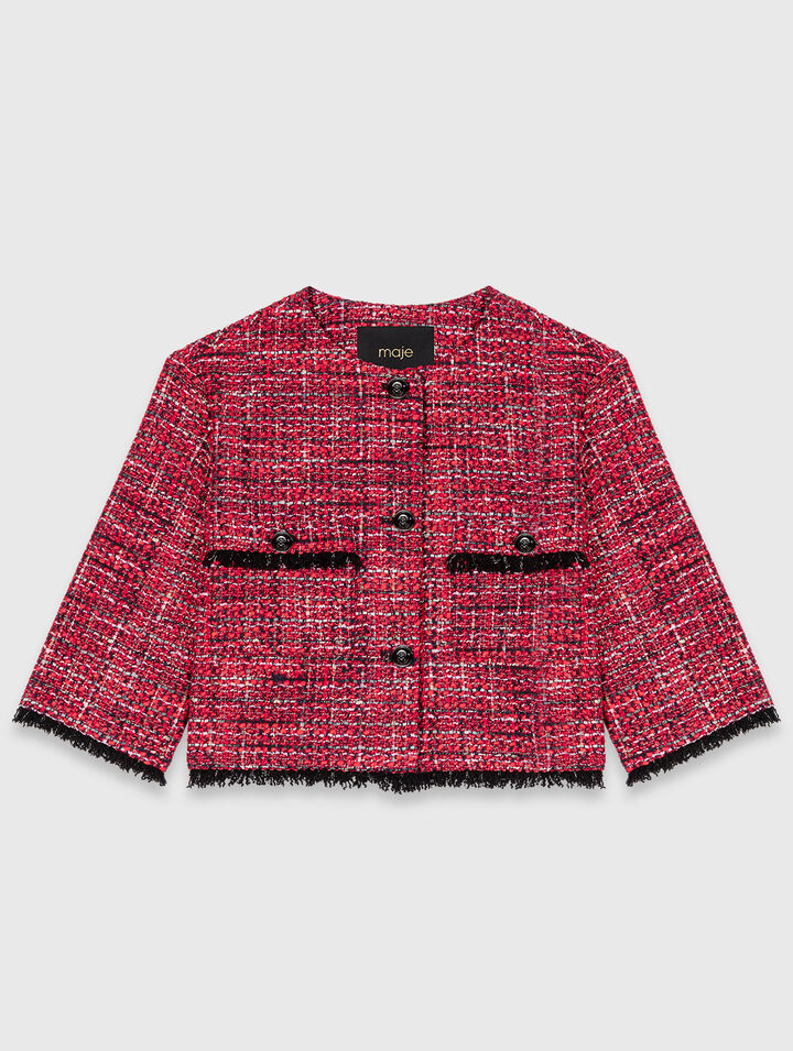 Veste courte en tweed