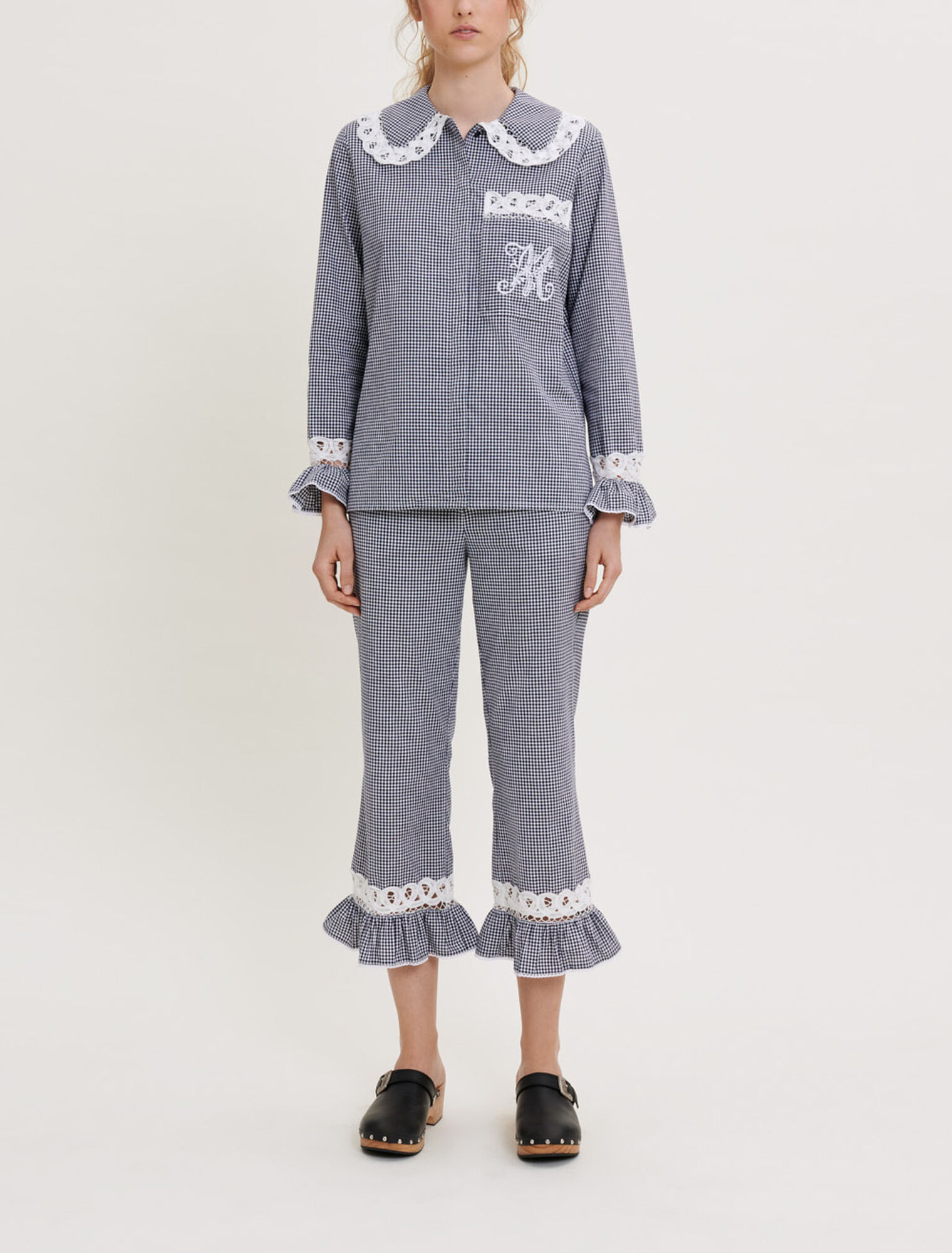 Chemise en Vichy et dentelle