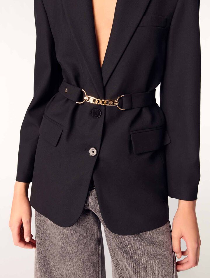 Veste de tailleur à ceinture