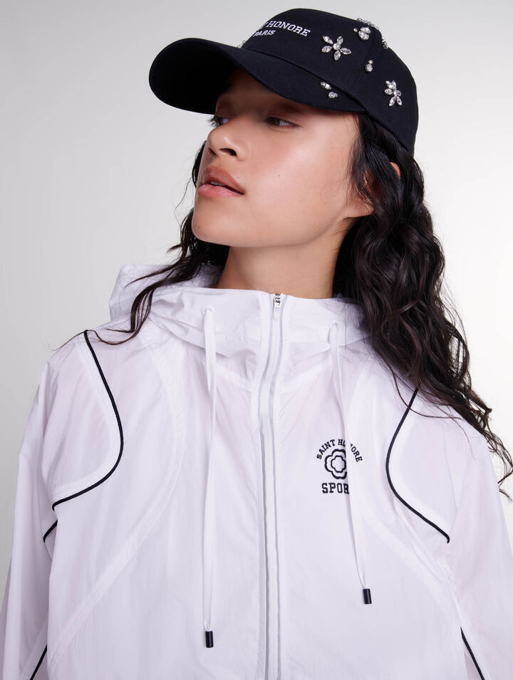 Casquette en coton et strass