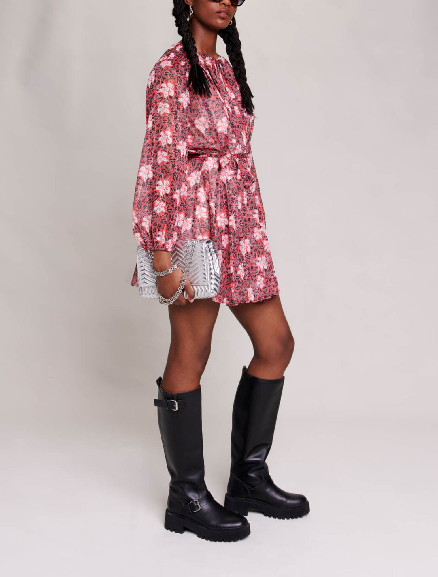 Robe courte fleurie
