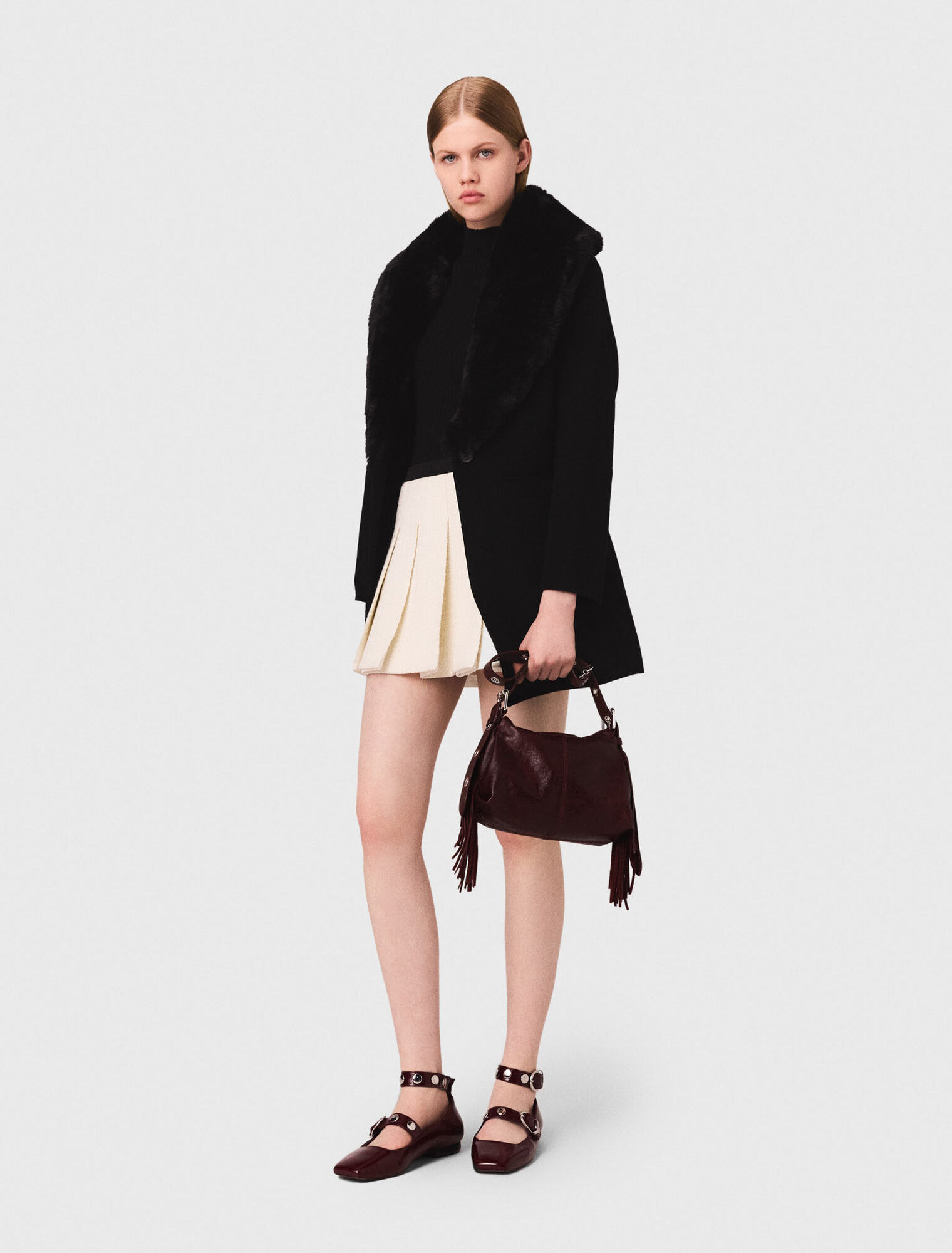 Manteau mi-long double face