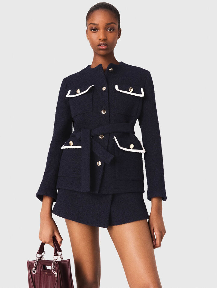 Veste 4 poches en tweed 