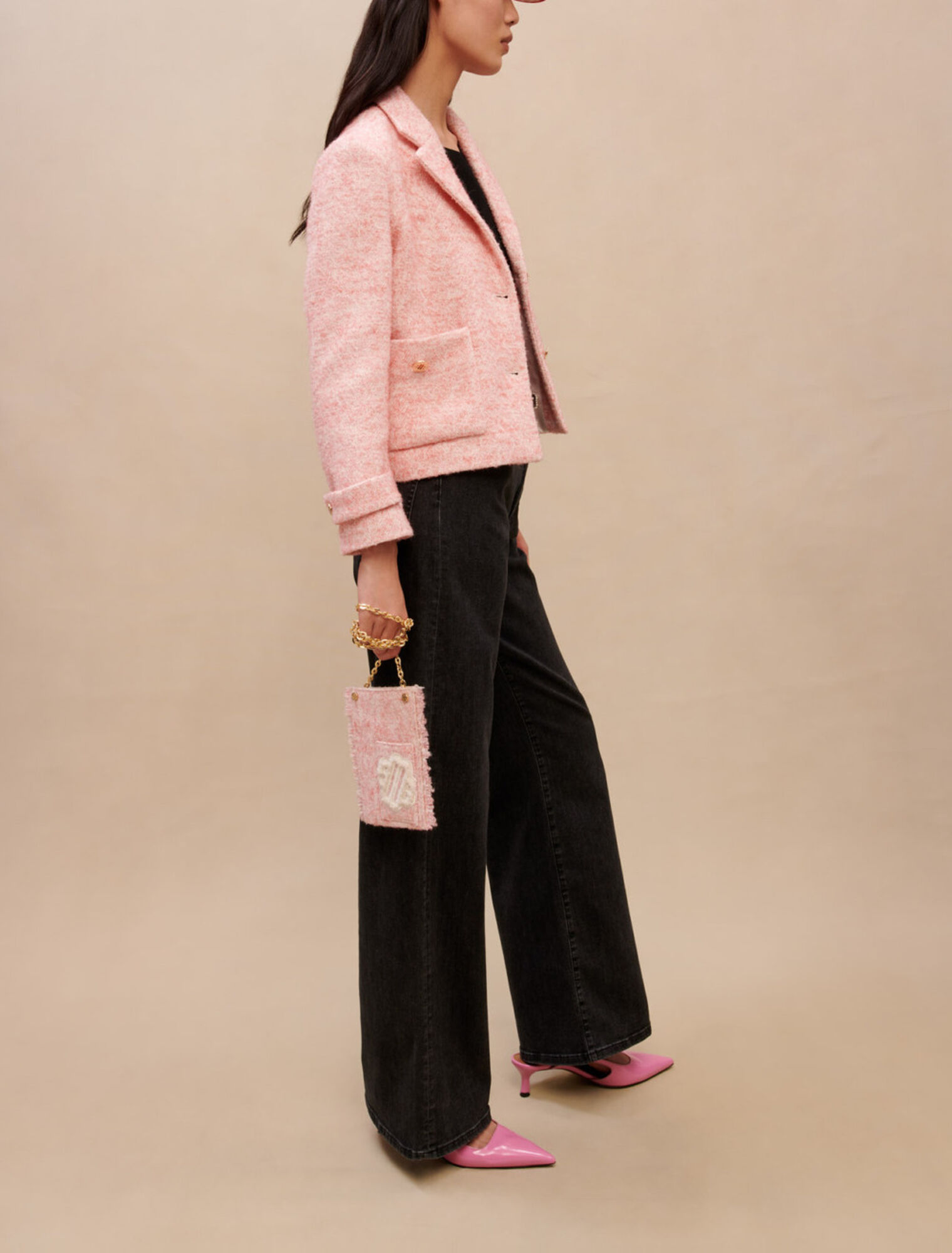 Veste de tailleur rose