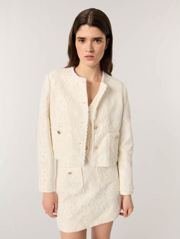 Veste courte en guipure