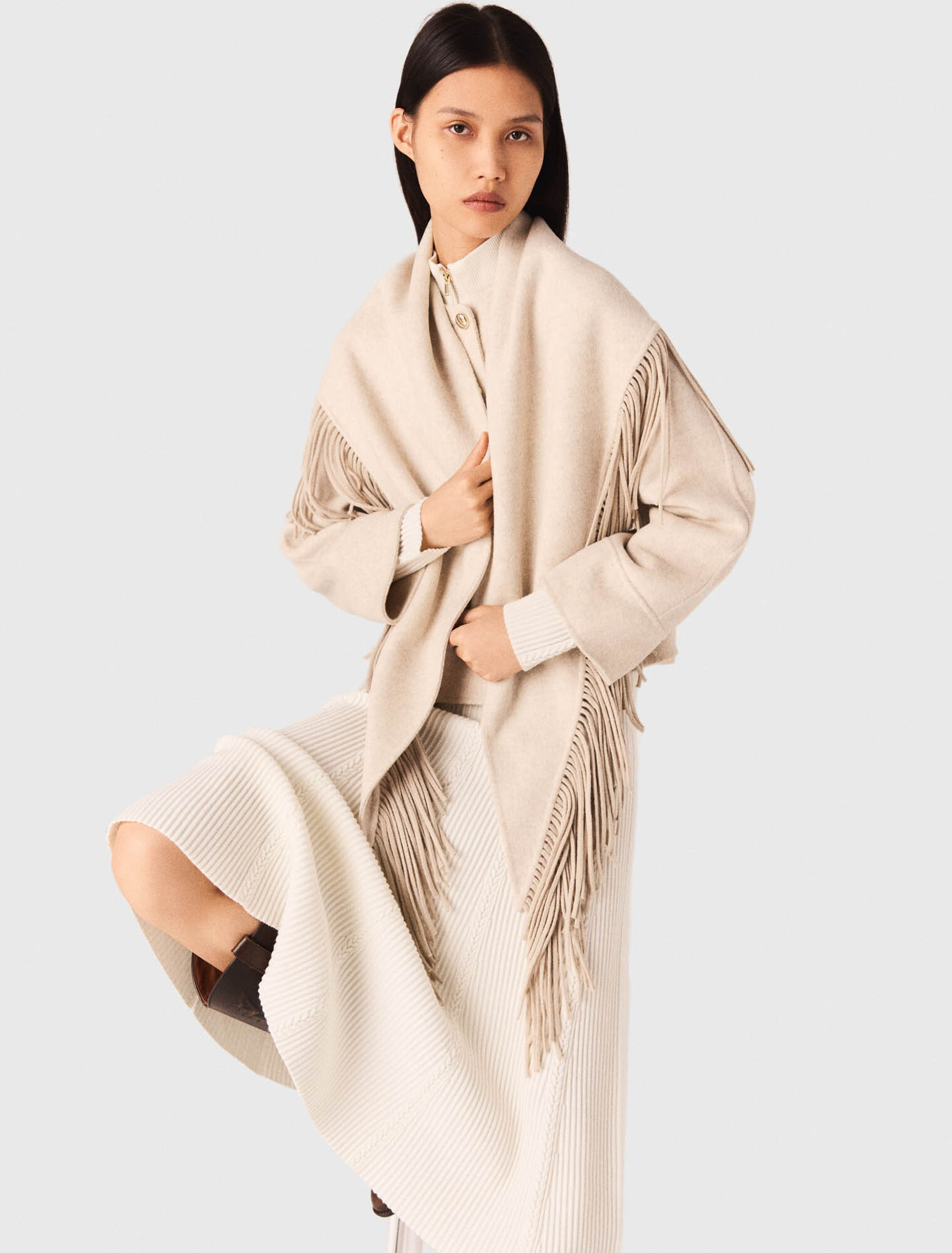 Manteau court en laine