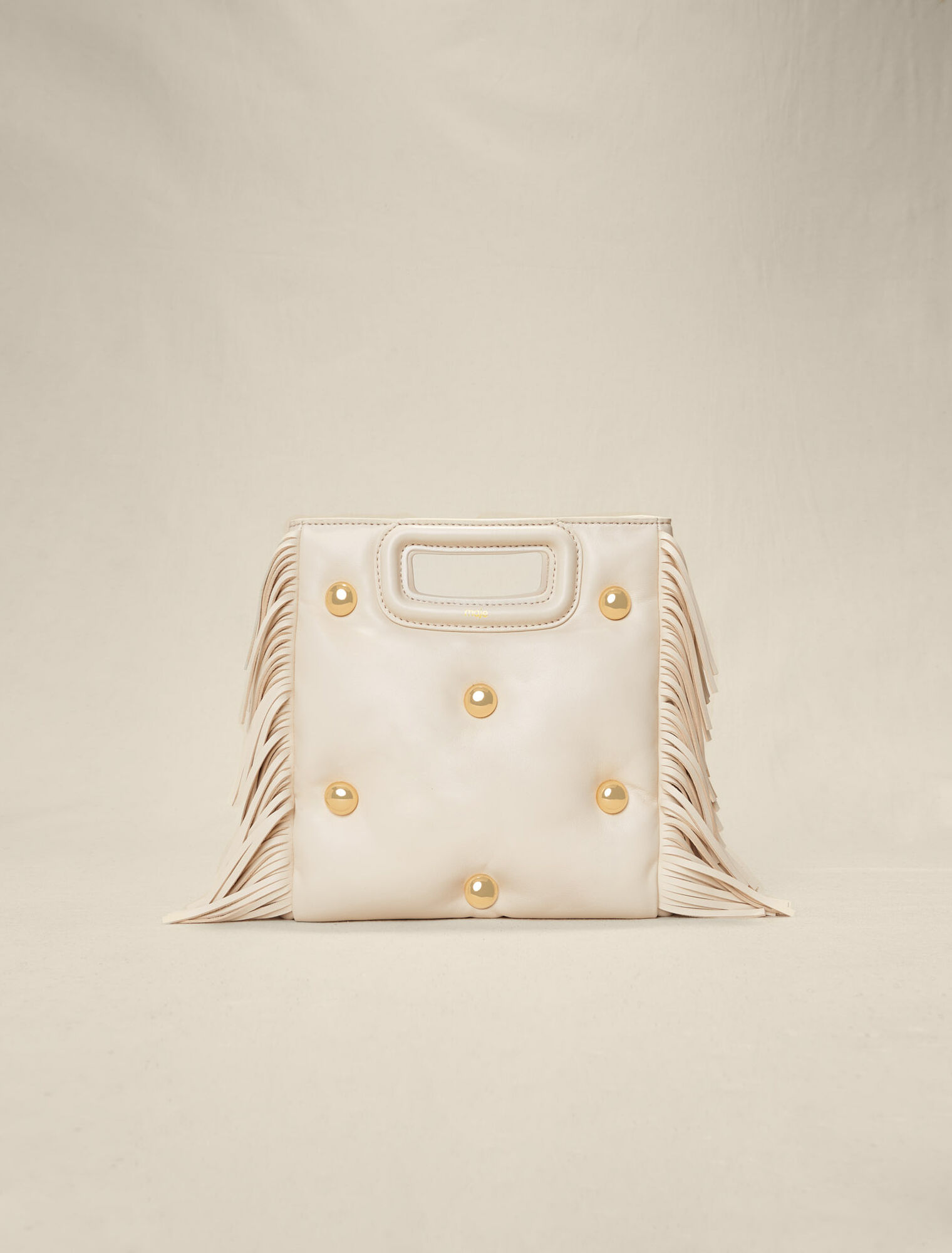 Sac M en cuir matelassé à studs