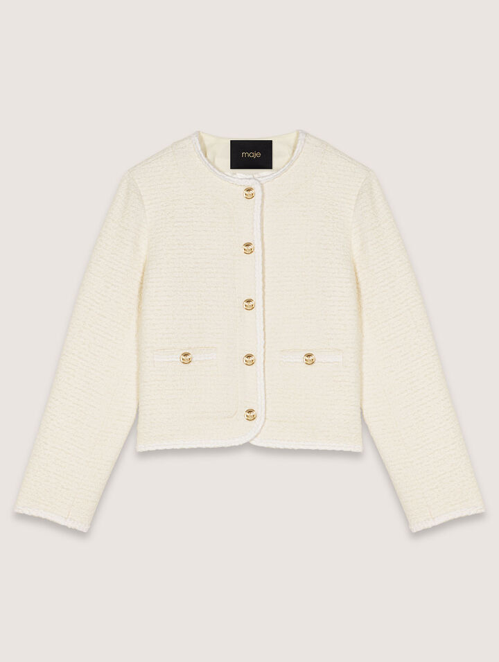 Veste courte en tweed