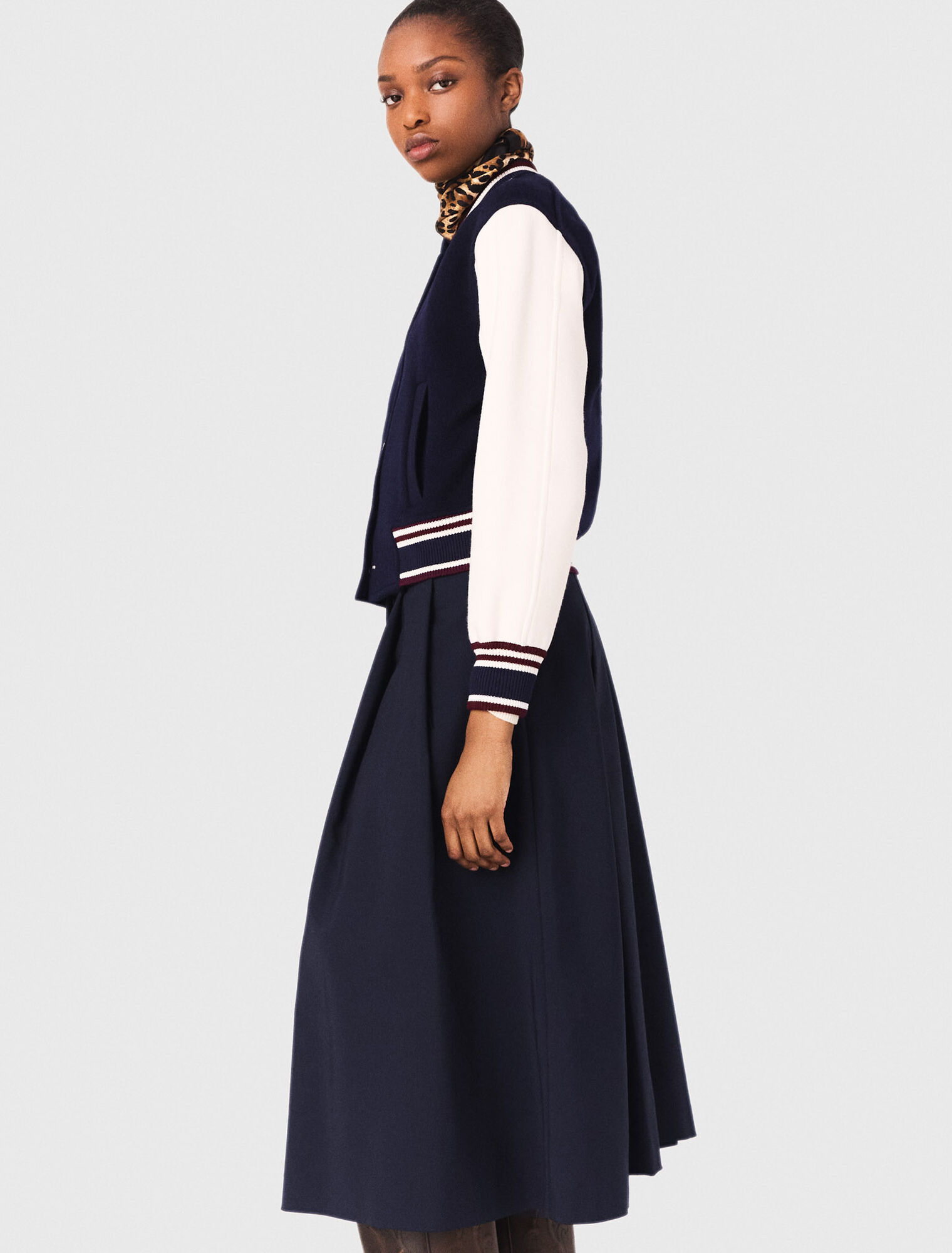 Bomber en tissu mélangé