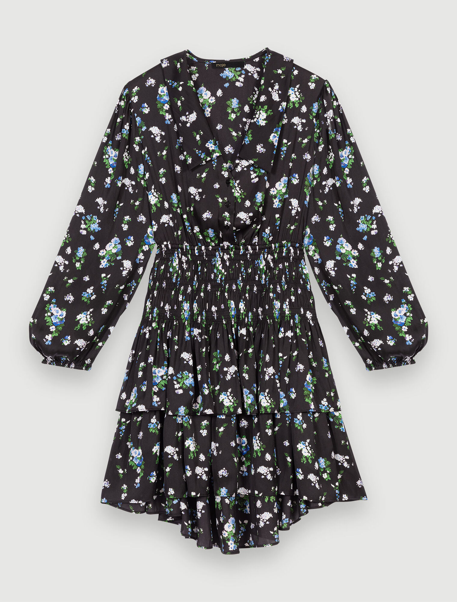 Robe smockée imprimée