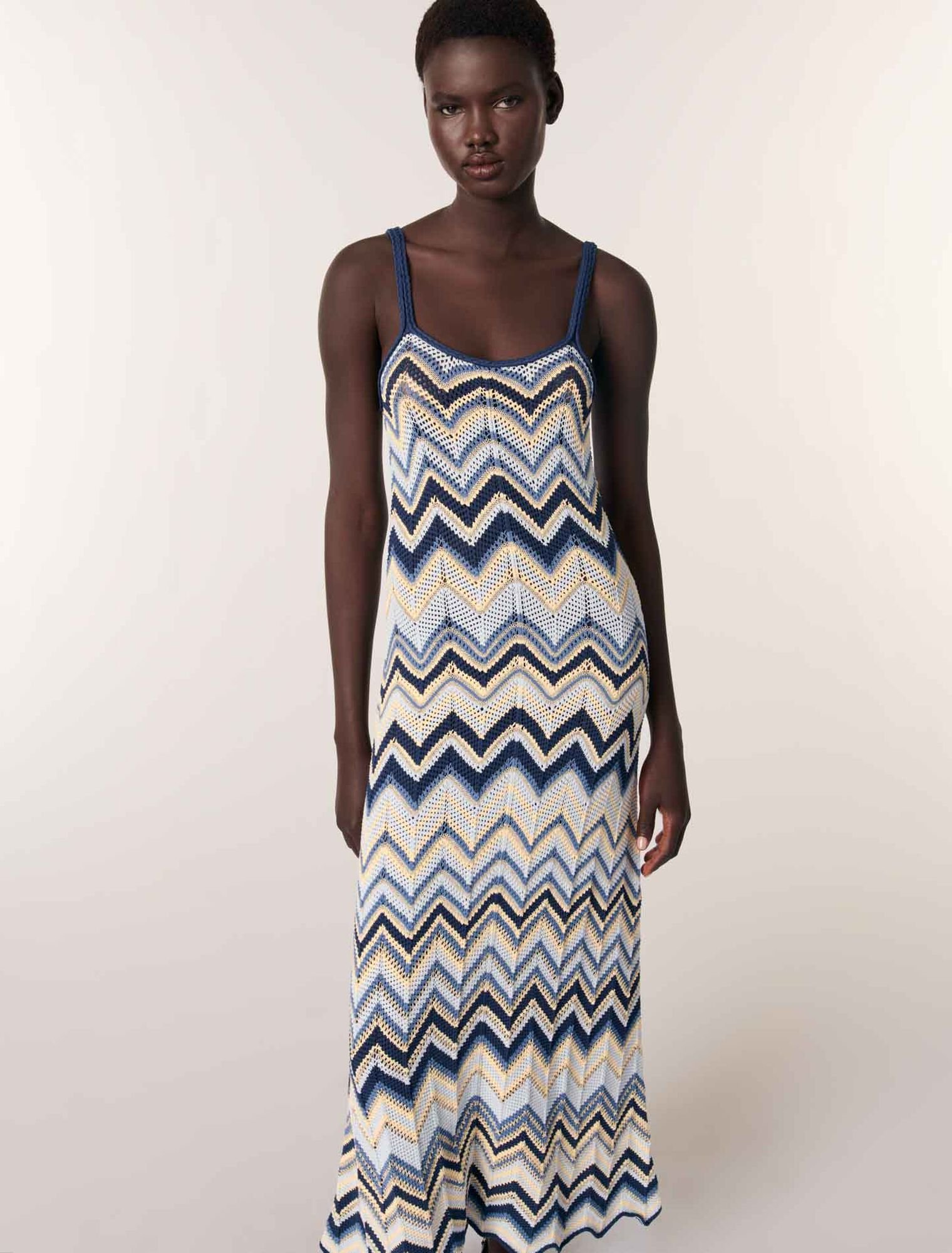 Robe longue en crochet