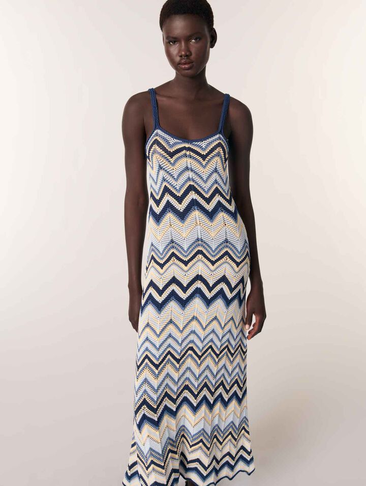 Robe longue en crochet