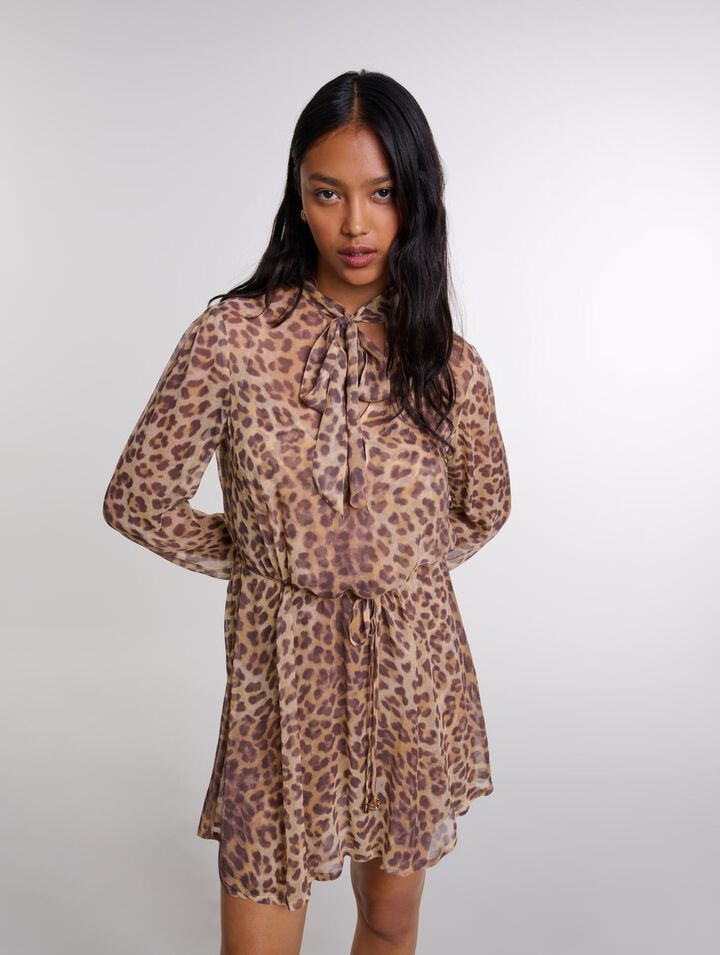 Robe courte imprimé léopard