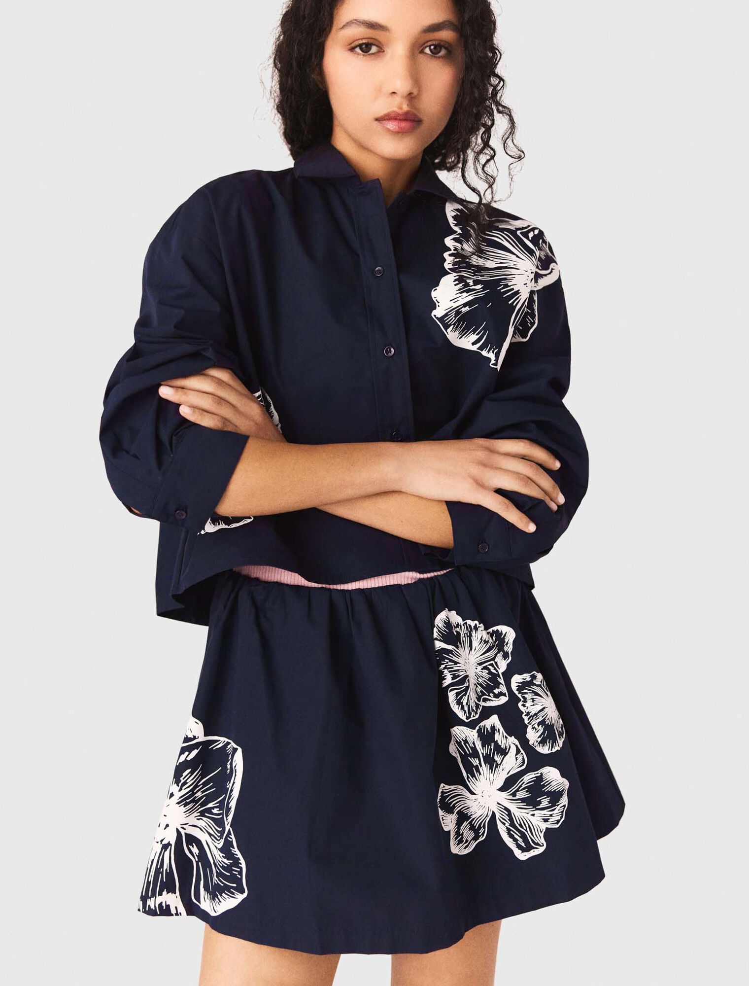 Chemise courte en coton