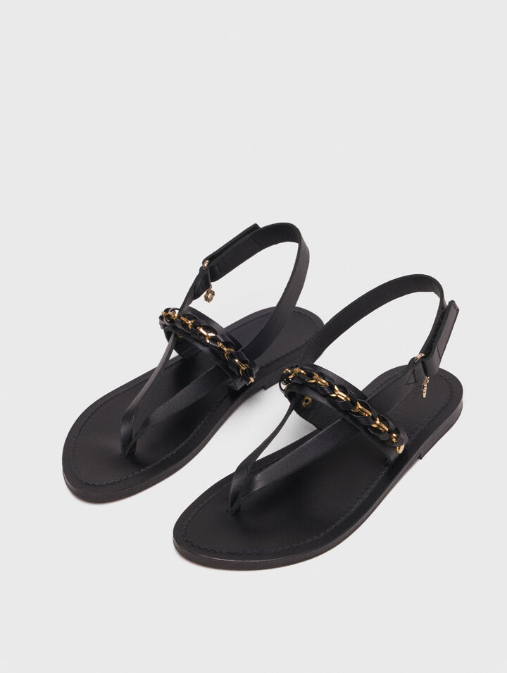 Sandales plates en cuir K.Jacques