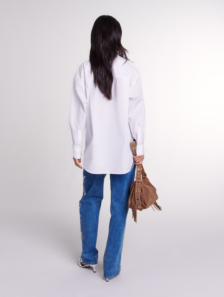 Chemise oversize en popeline