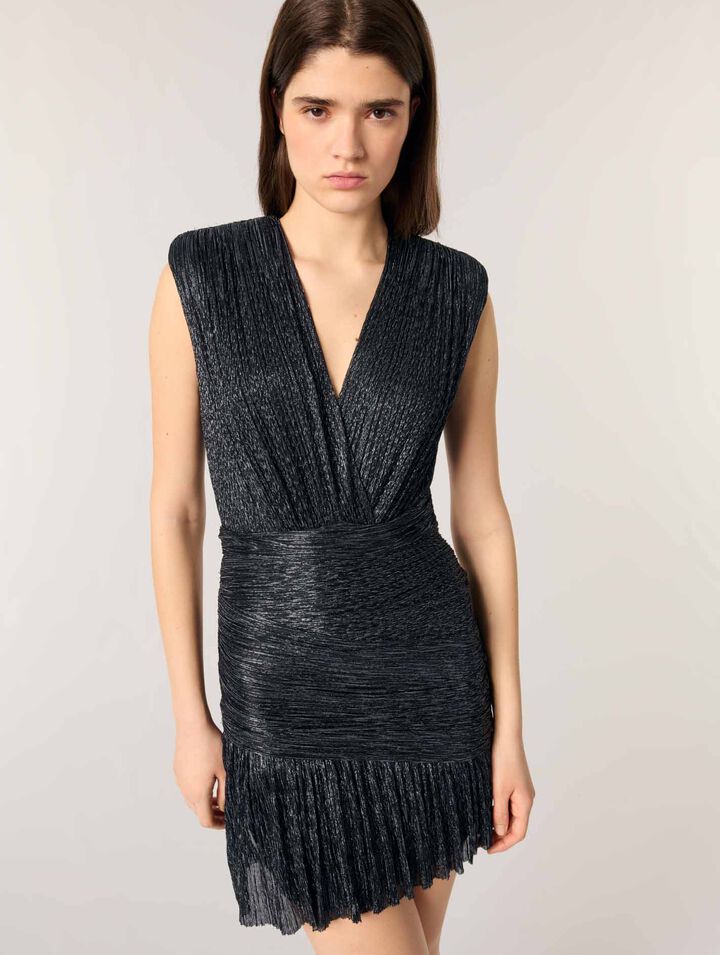 Robe courte métallisée