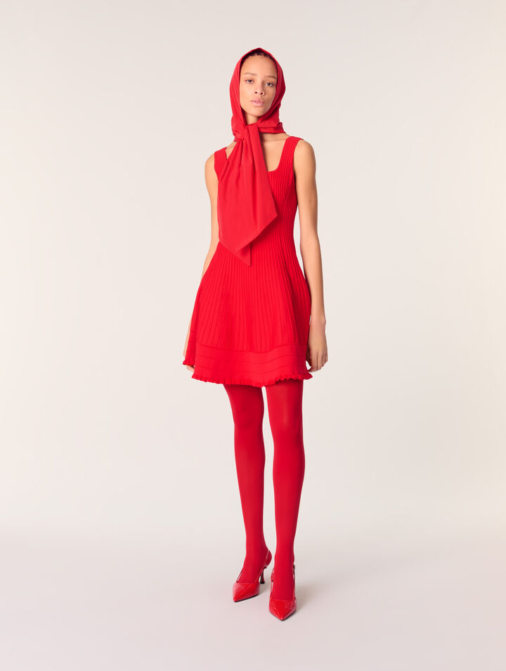 Robe courte en maille