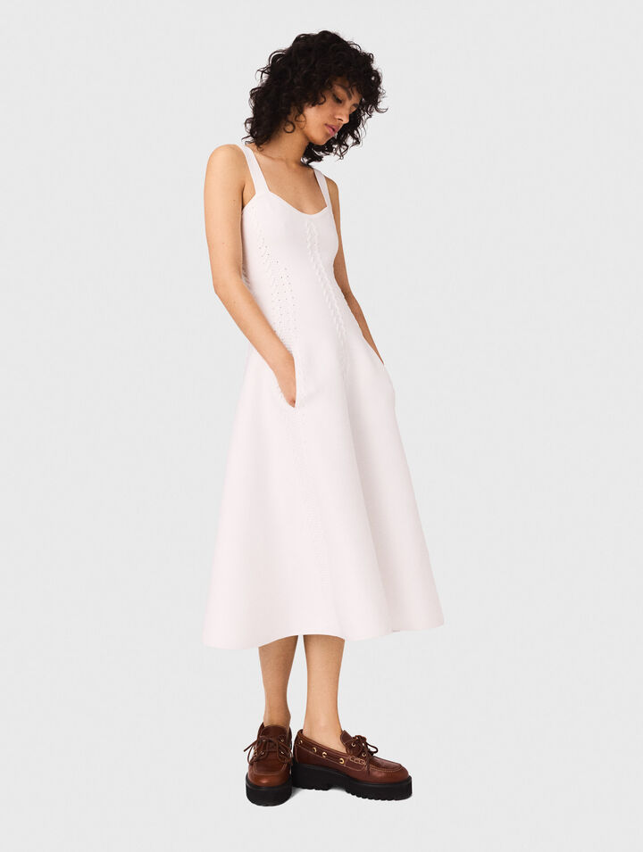 Robe babydoll longue en maille