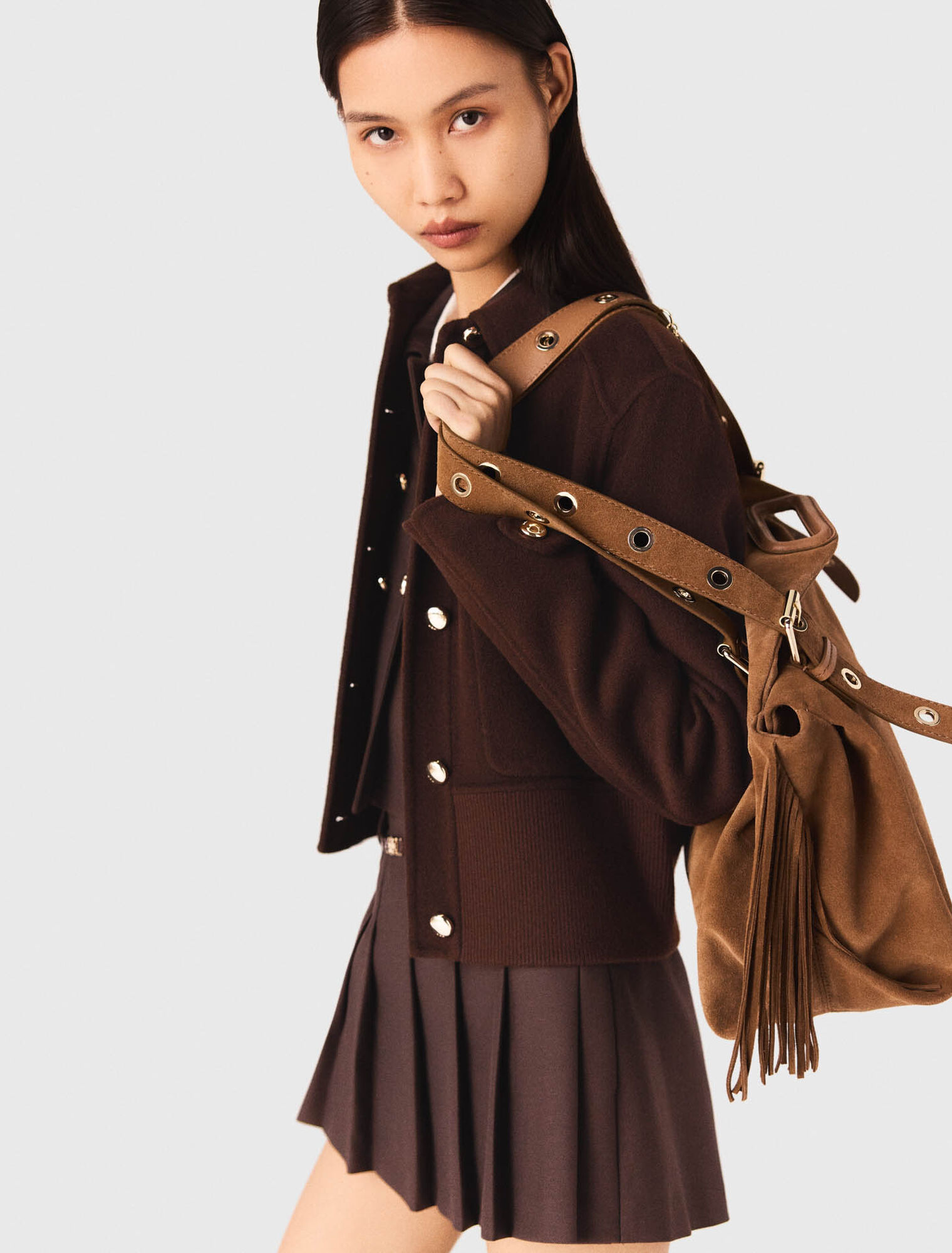 Manteau court double face