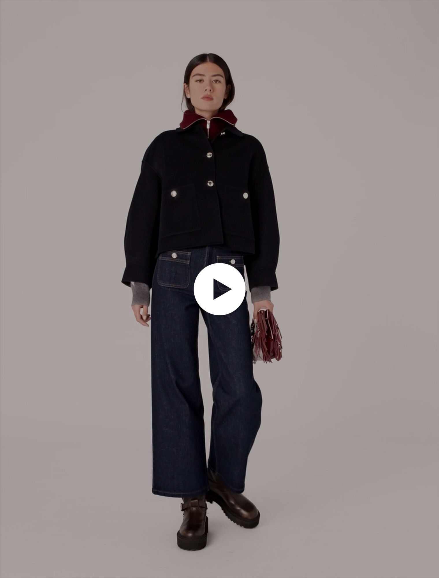 Veste courte en laine