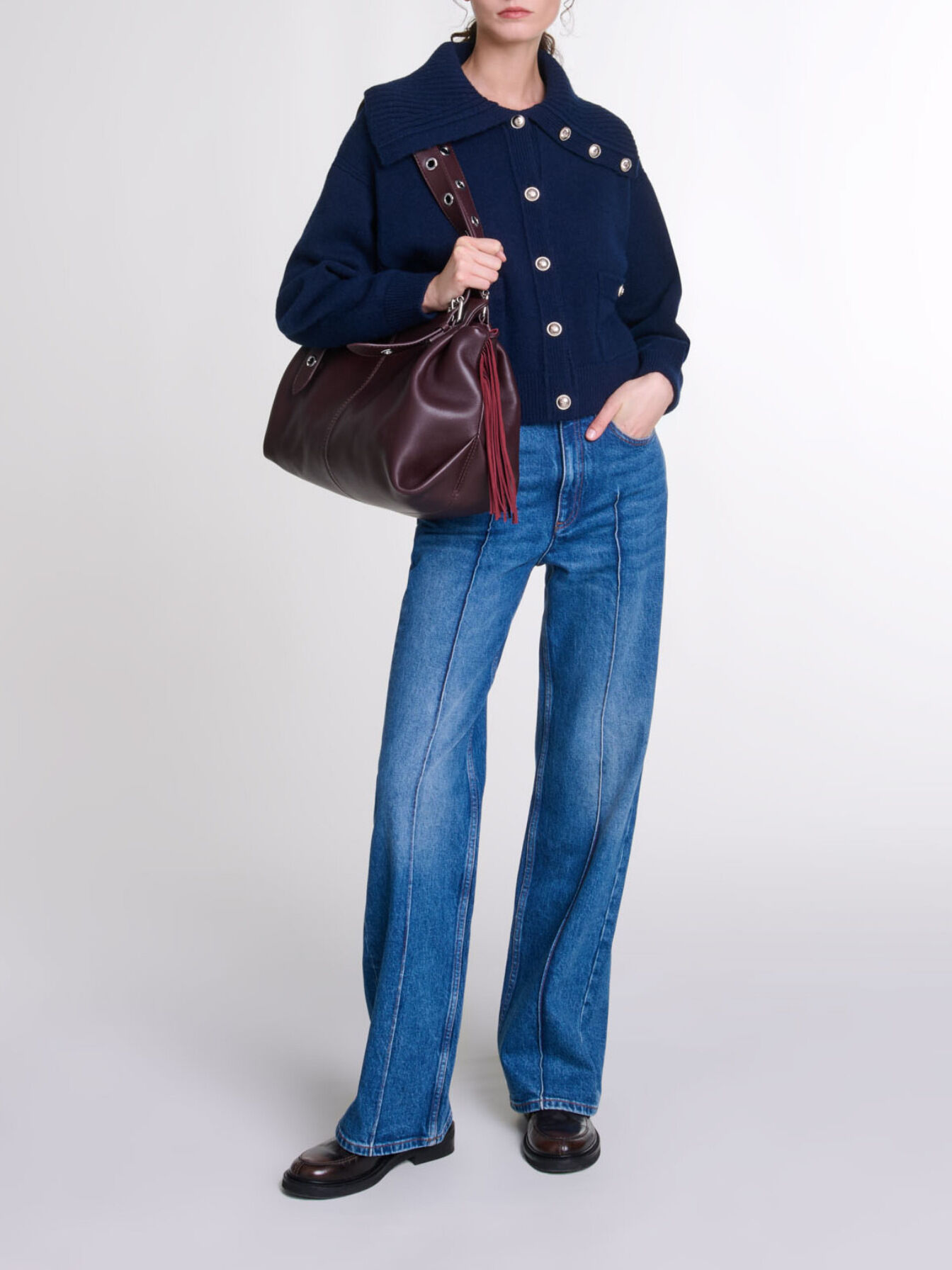 Cardigan en laine mélangée