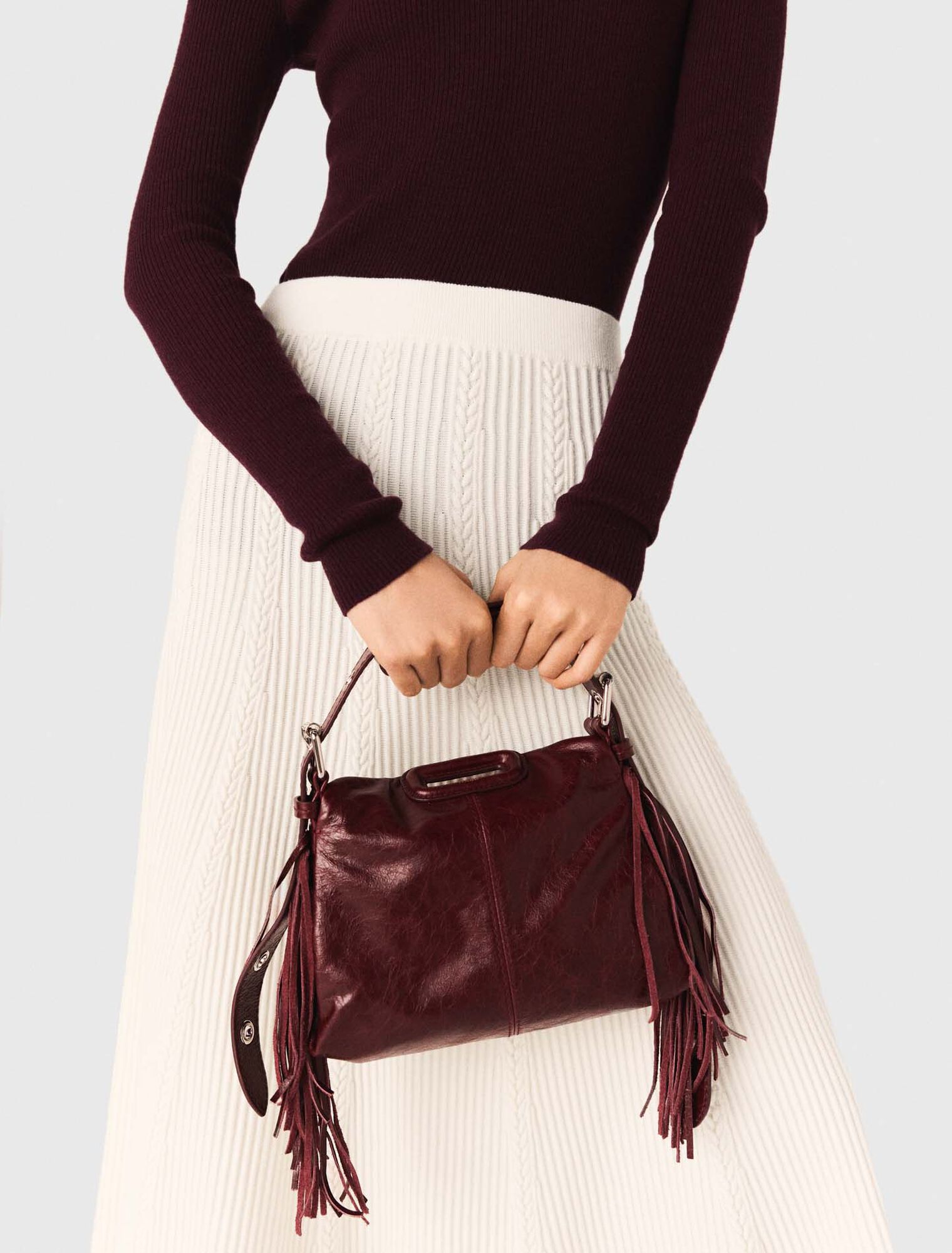 Sac Miss M mini en cuir usé
