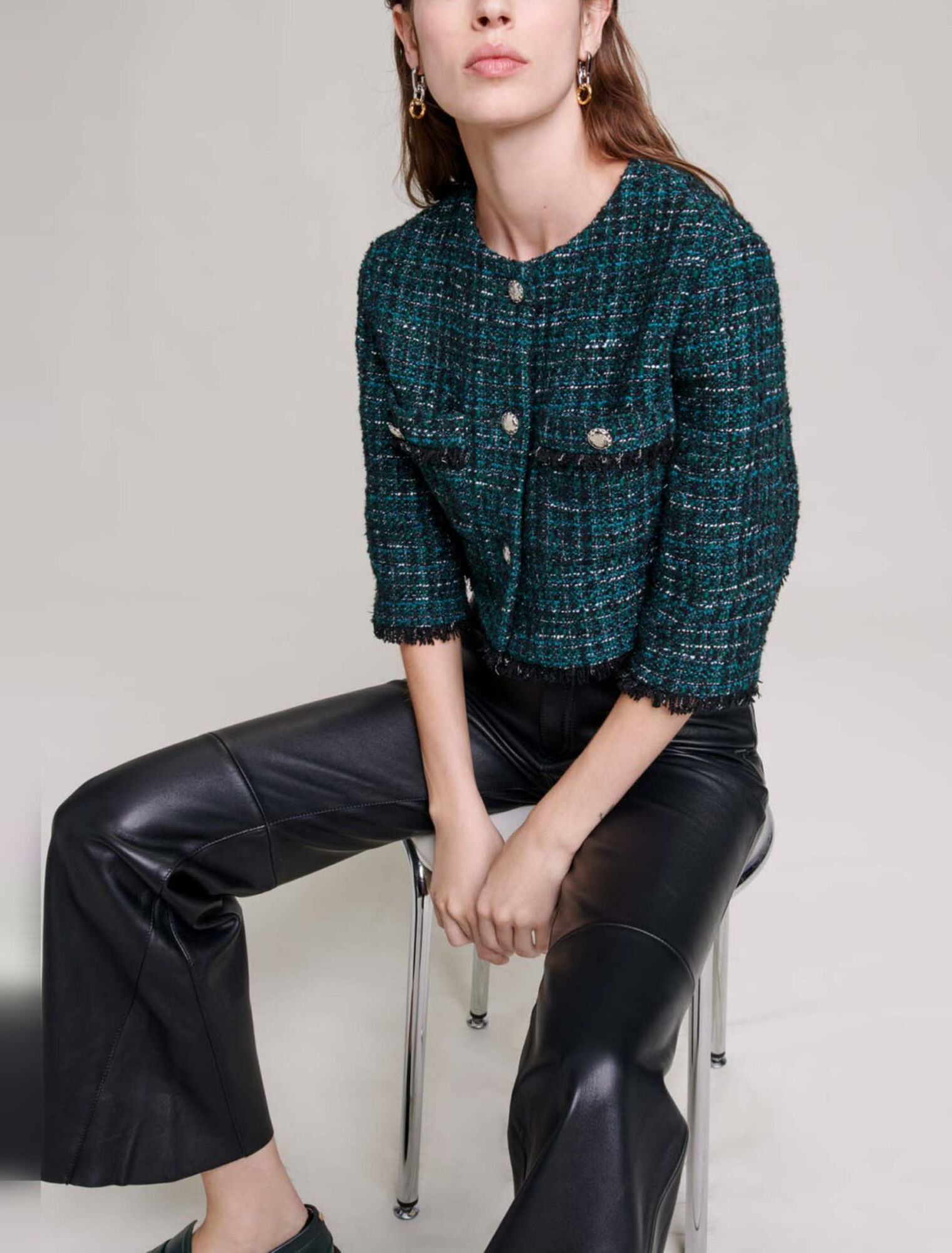 Veste courte en tweed