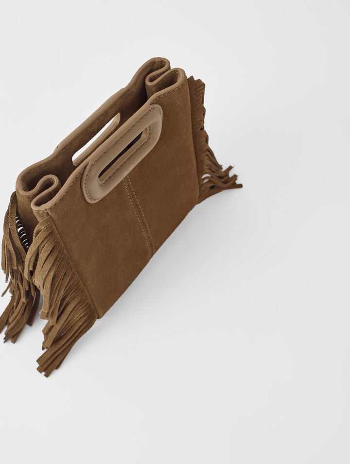 Sac M mini en cuir suède
