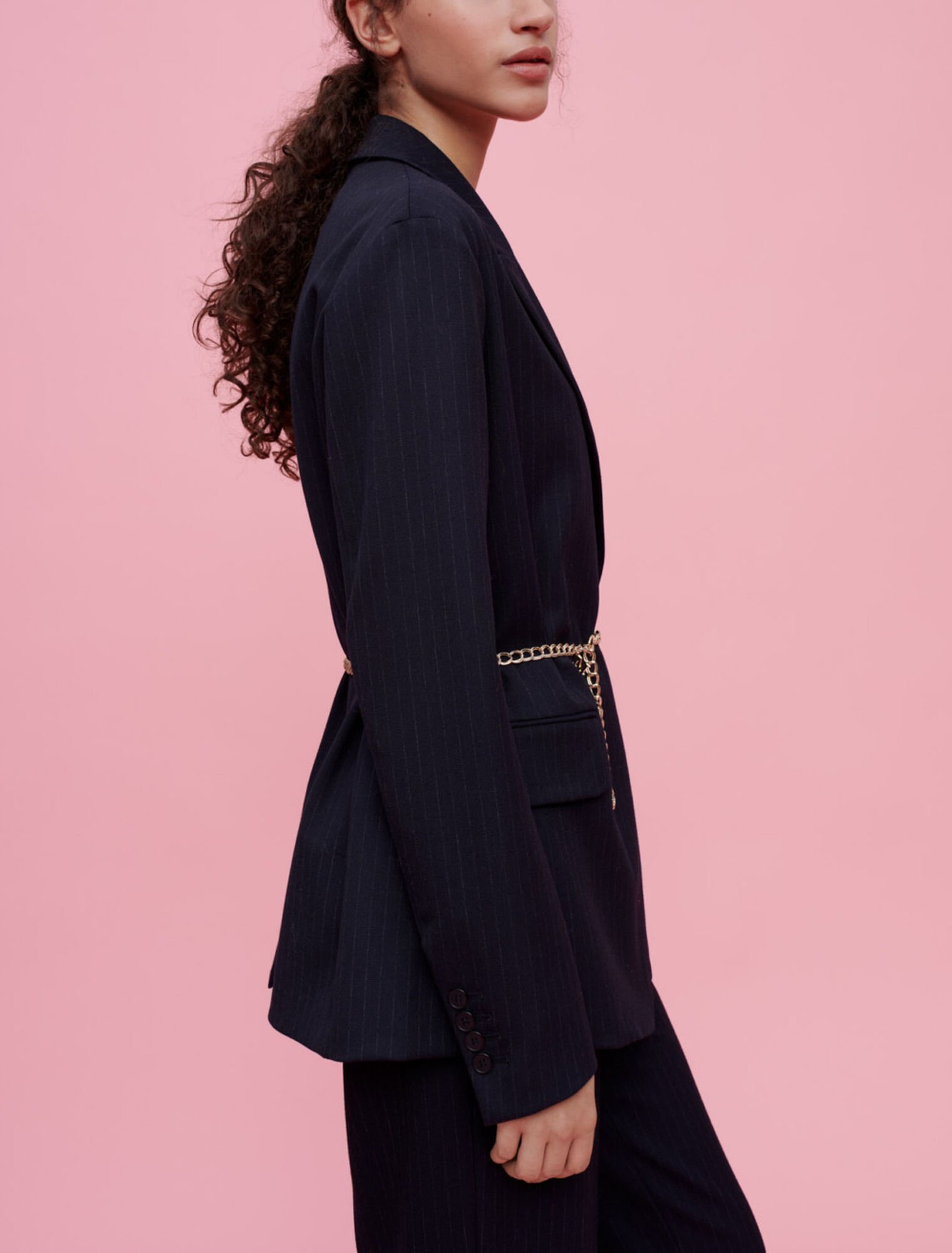 Veste de tailleur à rayures tennis