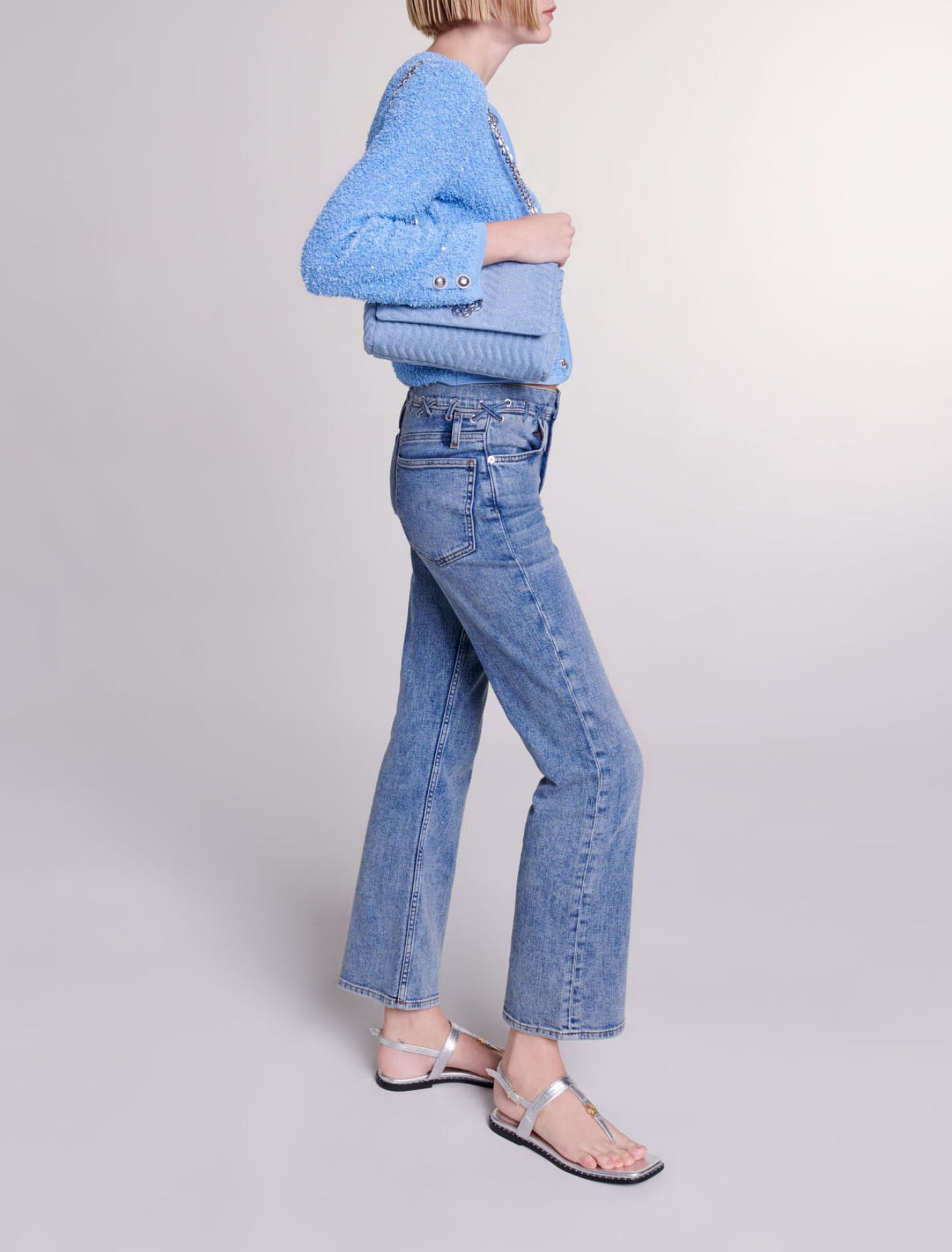Cardigan en maille et sequins